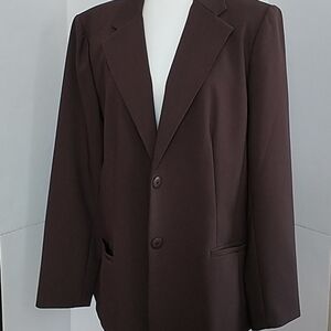 Liz Baker Tall Brown Classic Blazer 16 Tall